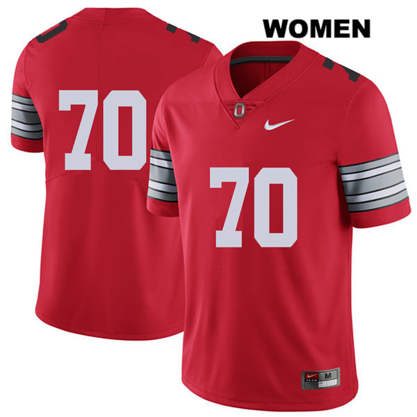 Ohio State Buckeyes Women's Noah Donald #70 Red Authentic Nike 2018 Spring Game No Name College NCAA Stitched Football Jersey QE19R33XH